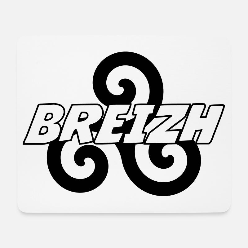 Breizh - Bretagne - BZH - Mousepad (Querformat) - Weiß