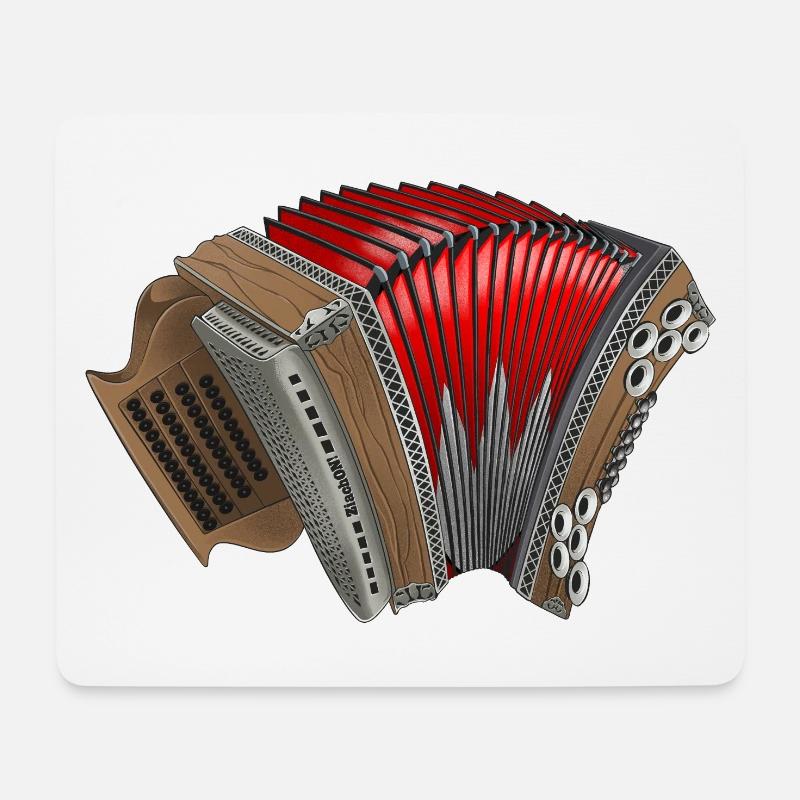 Steirische Harmonika - Franken Bayern | ZiachON! - Mousepad (Querformat) - Weiß