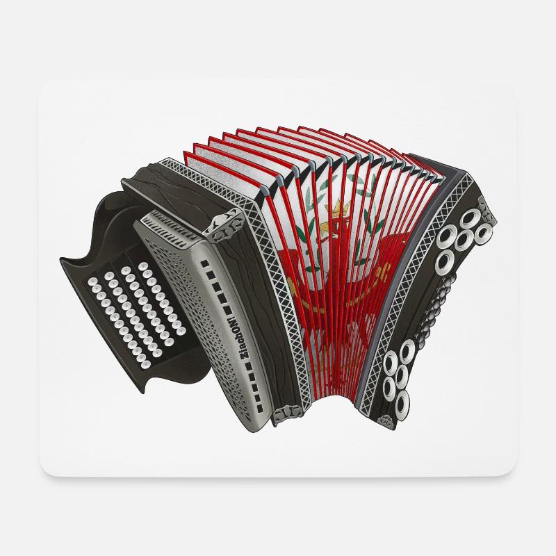 Harmonica de Styrie - Tyrol / Tyrol du Sud | ZiachON ! - Tapis de souris (format paysage) - blanc