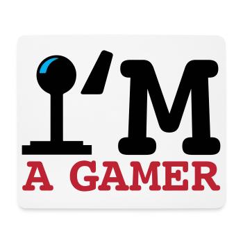 A Gamer Bold Typography - Mouse Pad (horizontal) - white - Front