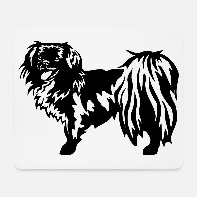 Tibet Spaniel - Mousepad (Querformat) - Weiß