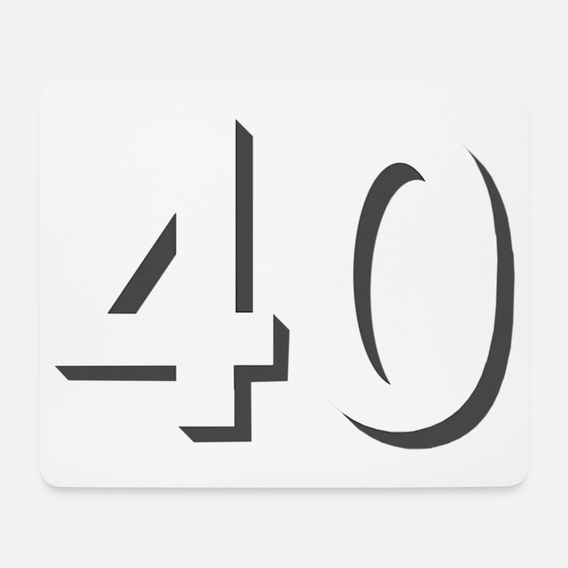 40 hell, feiern - Mousepad (Querformat) - Weiß