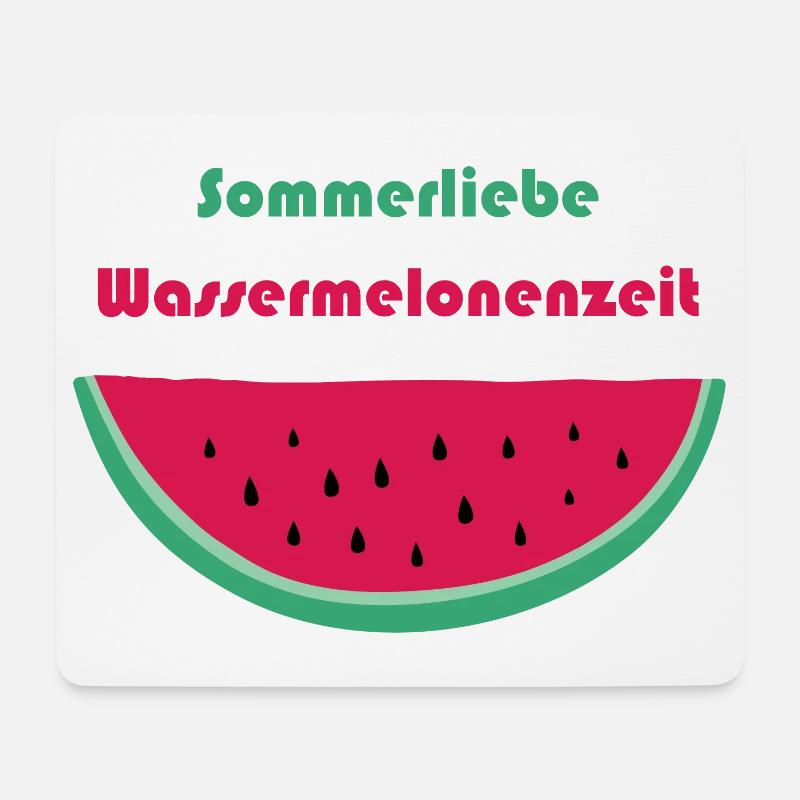 Sommerliebe Wassermelonenzeit - Mousepad (Querformat) - Weiß