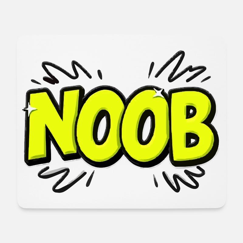 Noob - Mousepad (Querformat) - Weiß