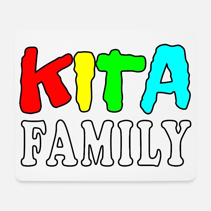 KITA Family - Mousepad (Querformat) - Weiß