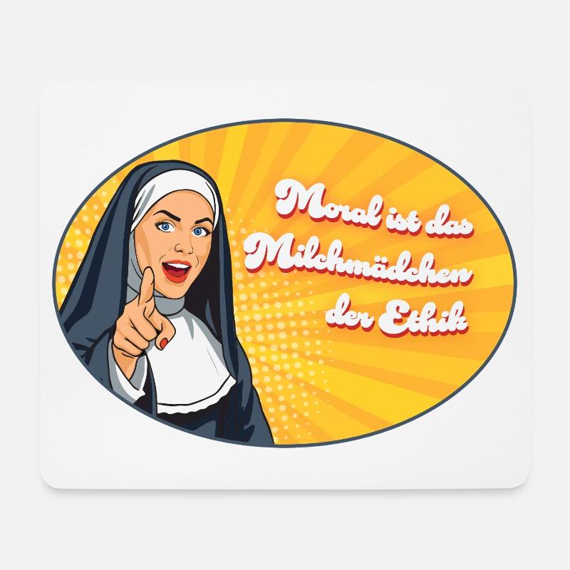 Moral ist für Milchmädchen - Mousepad (Querformat) - Weiß