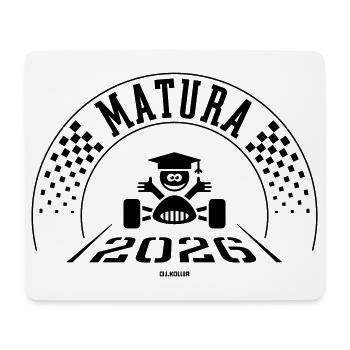 Matura 2026 (Maturant / Zieleinfahrt / Black) - Mousepad (Querformat) - Weiß - Vorne