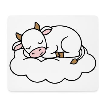 Schlafende Kuh Wolke Traum Baby - Mousepad (Querformat) - Weiß - Vorne