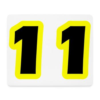 11 Number Symbol - Mouse Pad (horizontal) - white - Front