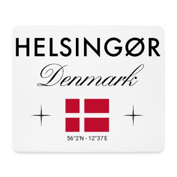 Helsingør Dänemark Koordinaten Reise Souvenir - Mousepad (Querformat) - Weiß - Vorne
