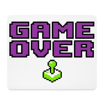 Game Over Pixel Logo - Mousepad (Querformat) - Weiß - Vorne