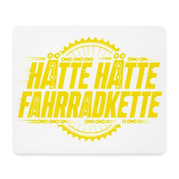 Hätte Hätte Fahrradkette - Lustiges Fahrrad Shirt - Mousepad (Querformat) - Weiß - Vorne