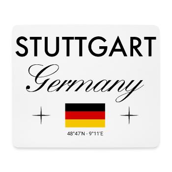 Stuttgart, Germany, coordinates, travel, souvenir - Mouse Pad (horizontal) - white - Front