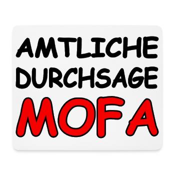 Mofa - Mousepad (Querformat) - Weiß - Vorne