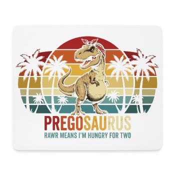 Schwangerschaftshumor: Werdende Mutter Dinosaurier - Mousepad (Querformat) - Weiß - Vorne