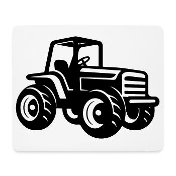 Traktor Schlepper Symbol - Mousepad (Querformat) - Weiß - Vorne