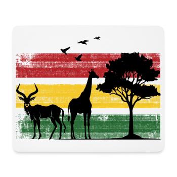 Afrika Safaritour Tiere Africa Five Urlaub - Mousepad (Querformat) - Weiß - Vorne