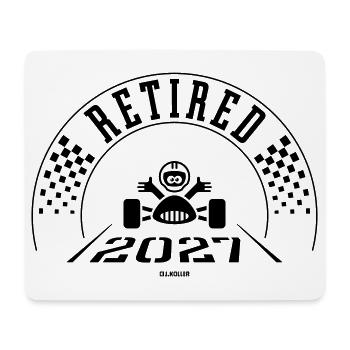 Im Ruhestand 2027 (Ruhestand / Ruhestand / Schwarz) - Mousepad (Querformat) - Weiß - Vorne