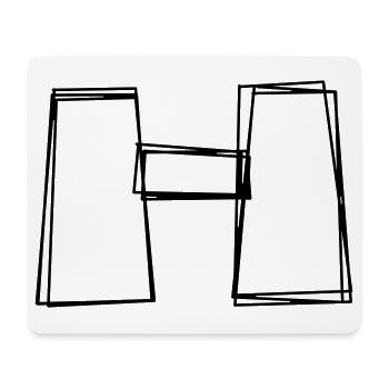 Fernglas handgezeichnet - Mousepad (Querformat) - Weiß - Vorne