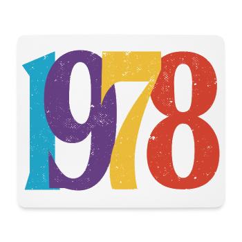 Geboren 1978 Geburtstagsgeschenk Geburtstag 78 - Mousepad (Querformat) - Weiß - Vorne