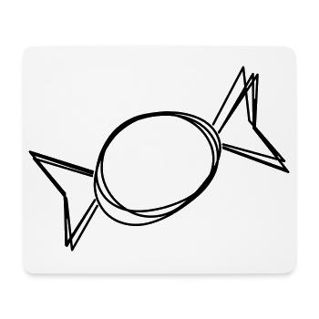 Bonbon handgezeichnet - Mousepad (Querformat) - Weiß - Vorne