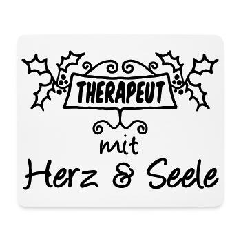 Therapeut - Herz & Seele Geschenk - Mousepad (Querformat) - Weiß - Vorne