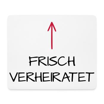 Frisch verheiratet Flitterwochen Hochzeitsreise - Mousepad (Querformat) - Weiß - Vorne