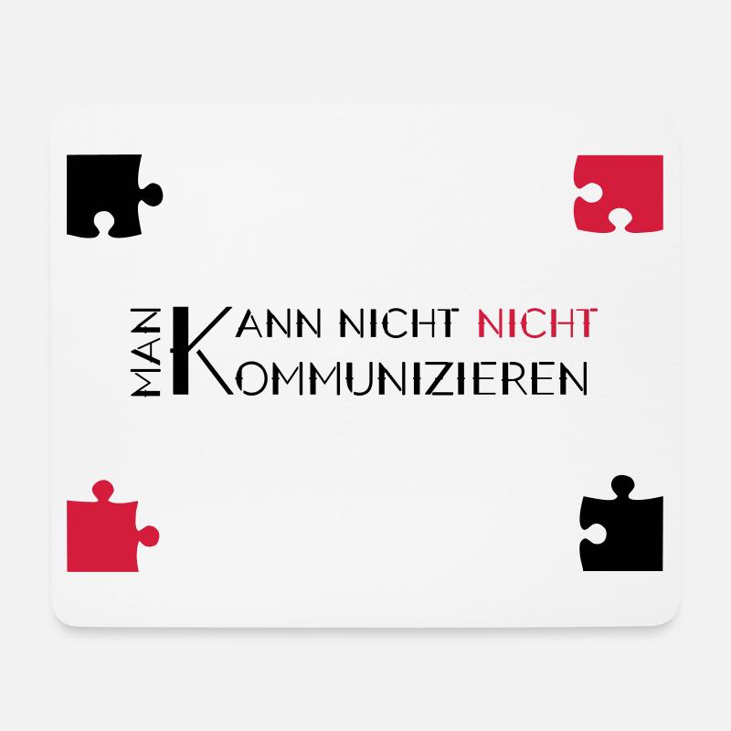communication watzlawick - Mousepad (Querformat) - Weiß