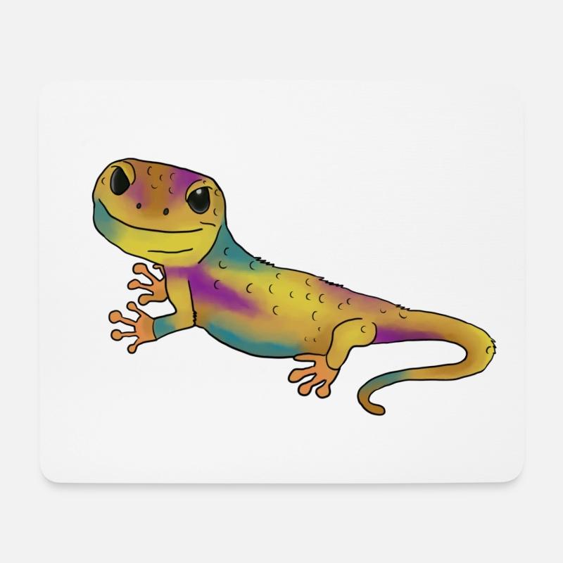 Geko - Mousepad (Querformat) - Weiß