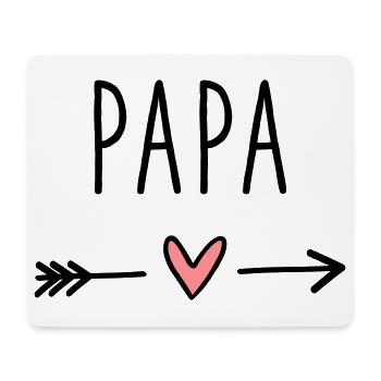 Papa Herz Pfeil Liebe Vatertag Geschenk - Mousepad (Querformat) - Weiß - Vorne