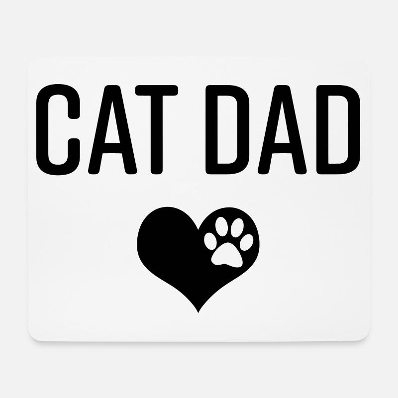 Cat Dad Katze Katzenhalter Katzenfreund Geschenk - Mousepad (Querformat) - Weiß