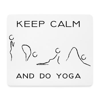 keep calm and do yoga - Tapis de souris (format paysage) - blanc - Devant