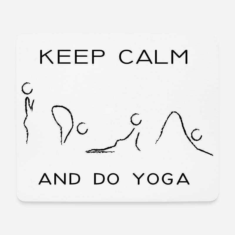 keep calm and do yoga - Mousepad (Querformat) - Weiß