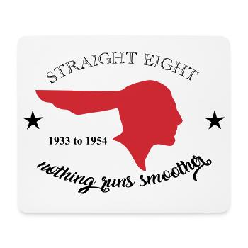 Straight Eight - Mousepad (Querformat) - Weiß - Vorne