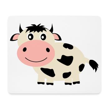 Kuh - Mousepad (Querformat) - Weiß - Vorne