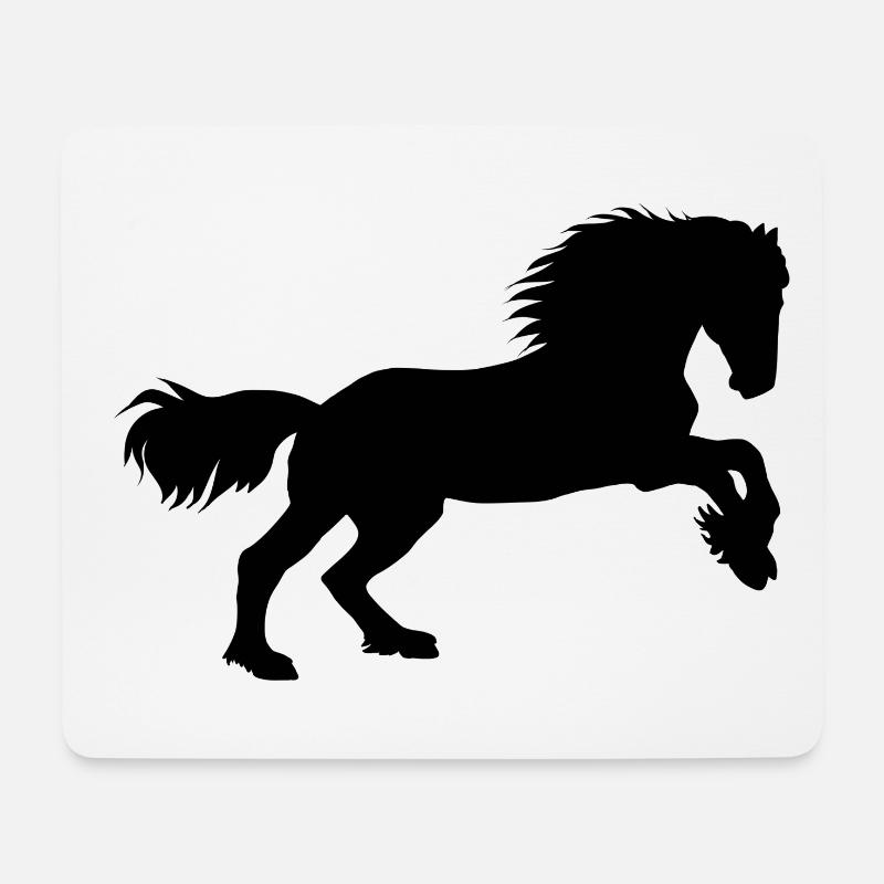 Friesen Galopp - Mousepad (Querformat) - Weiß