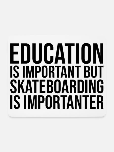 Skateboard Skateboard Skateboard - Mousepad (Querformat) - Weiß