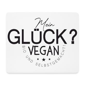 Positif Mon bonheur ? Vegan, bio et fait maison - Tapis de souris (format paysage) - blanc - Devant