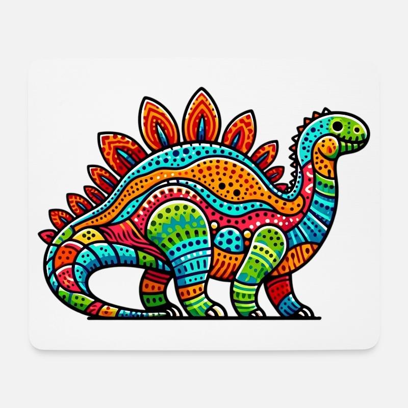 Dinosaurier - Mousepad (Querformat) - Weiß