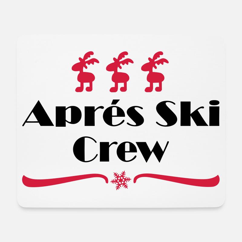 Apres ski - Mousepad (Querformat) - Weiß