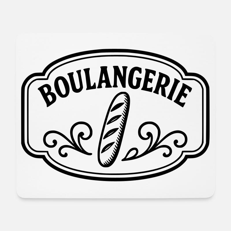 Boulangerie - Tapis de souris (format paysage) - blanc