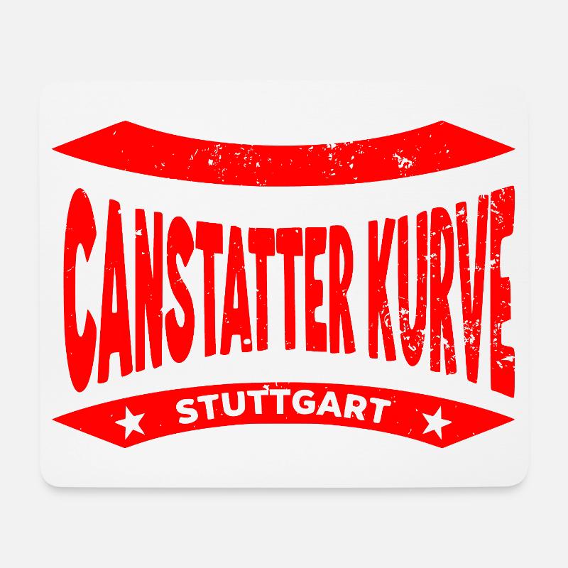 Cannstatter Kurve Hoodie – Stuttgart Fanpower - Mousepad (Querformat) - Weiß