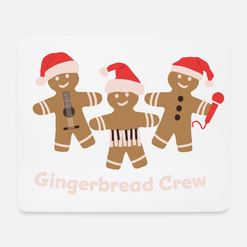 Gingerbread Crew Musician Music - Mousepad (Querformat) - Weiß