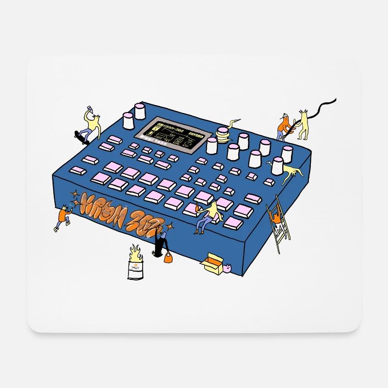 Mixage - Tapis de souris (format paysage) - blanc