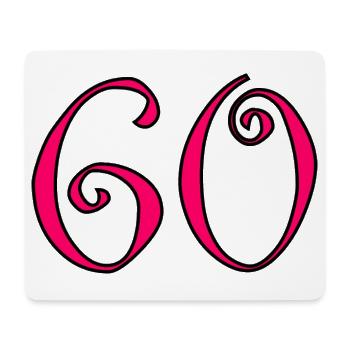 60. 60 YEARS. 60th ANNIVERSARY. 60TH BIRTHDAY. - Mouse Pad (horizontal) - white - Front