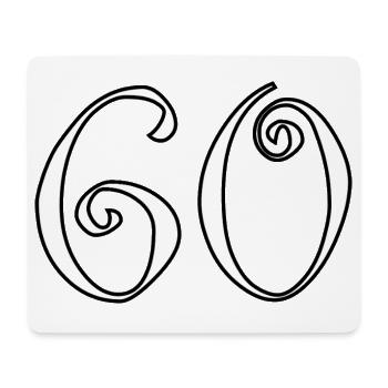 60. 60 JAHRE. 60-JÄHRIGES JUBILÄUM. 60. GEBURTSTAG. - Mousepad (Querformat) - Weiß - Vorne