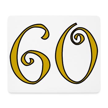 60. 60 JAHRE. 60-JÄHRIGES JUBILÄUM. 60. GEBURTSTAG. - Mousepad (Querformat) - Weiß - Vorne