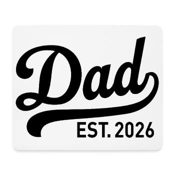 Dad Est 2026 Athletic Baseball Tail - Mousepad (Querformat) - Weiß - Vorne