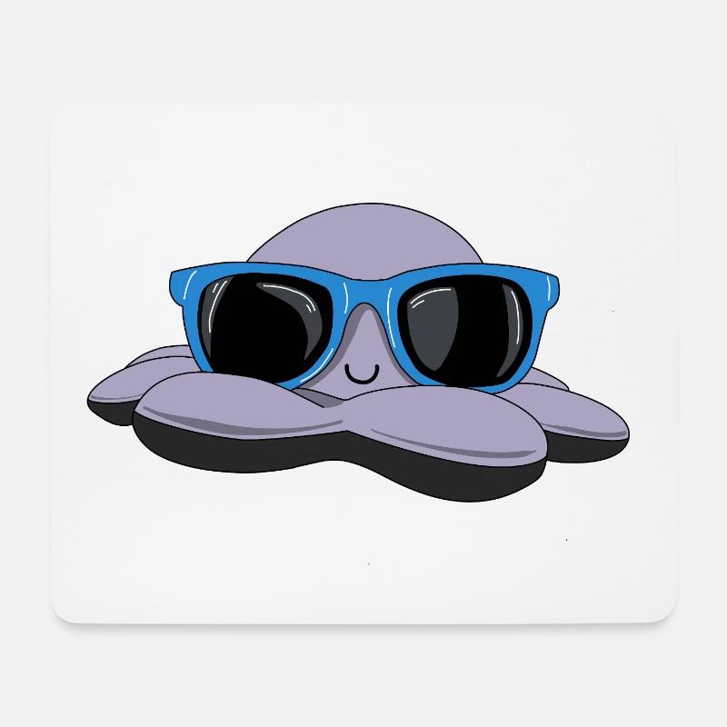 Summer octopus - Mouse Pad (horizontal) - white