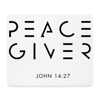 PEACEGIVER - Mousepad (Querformat) - Weiß - Vorne